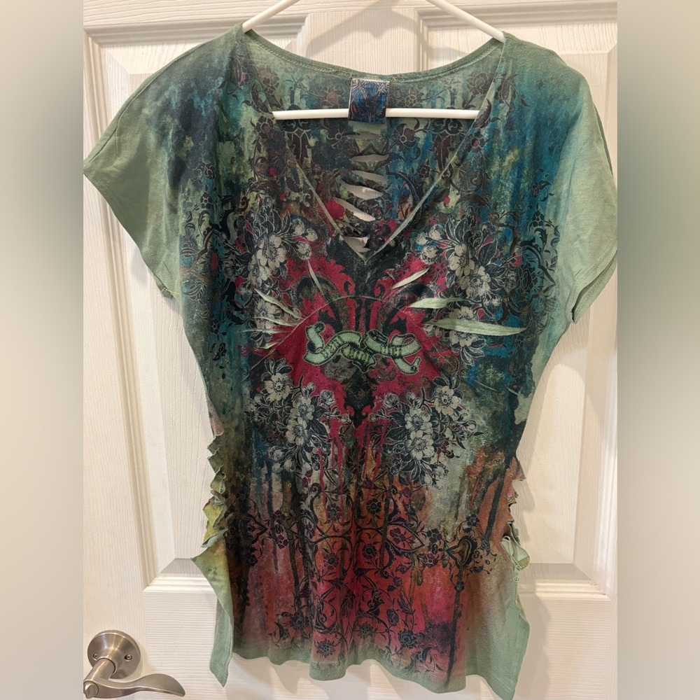 Ransom Y2K Multicolor Graphic Short Sleeve Tee